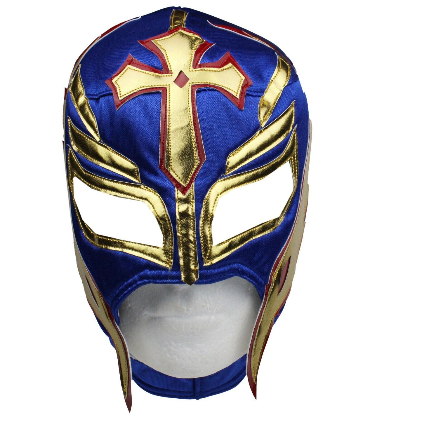 Rey Mistero Blue/Gold Lucha Libre Mask