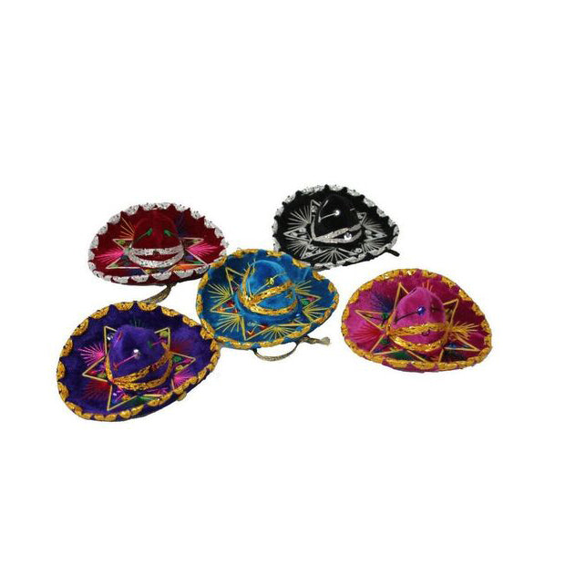 12 Mini Mexican Charro Hats Mariachi Sombreros Party Favors Decorations Set