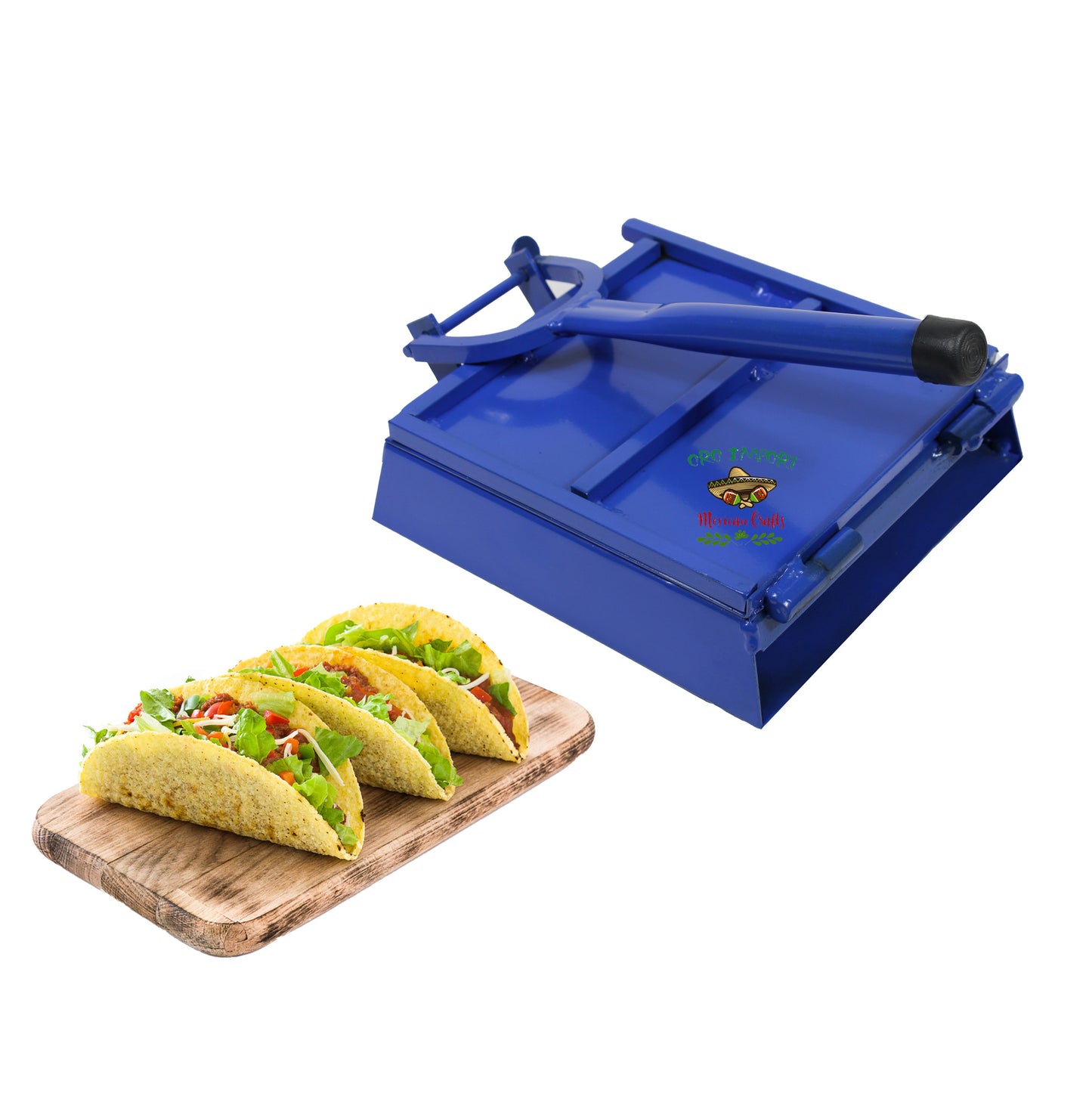 Iron Tortilla Press Tortilladora 8" Heavy Duty Restaurant Blue