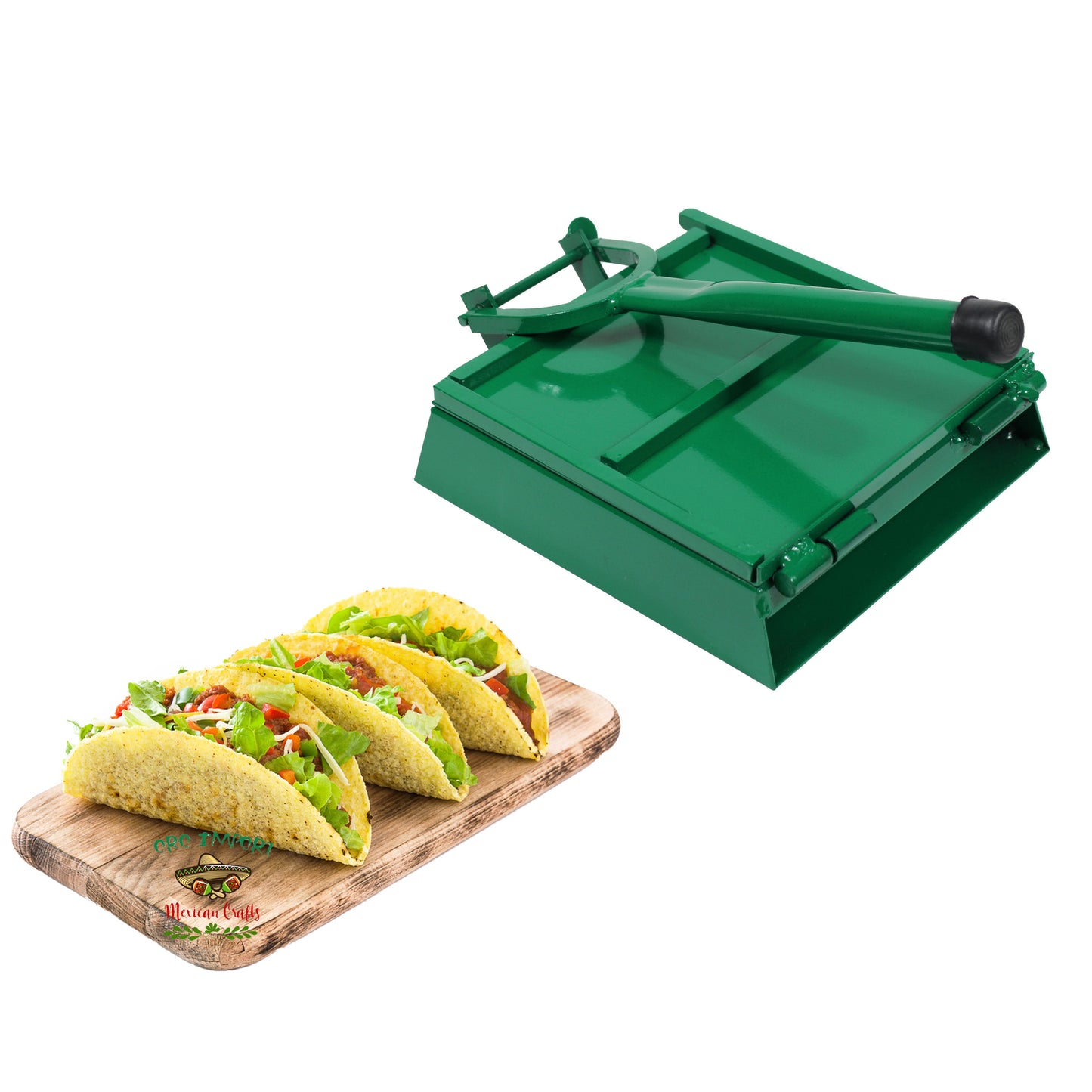 Iron Tortilla Press Tortilladora 8" Heavy Duty Restaurant Green