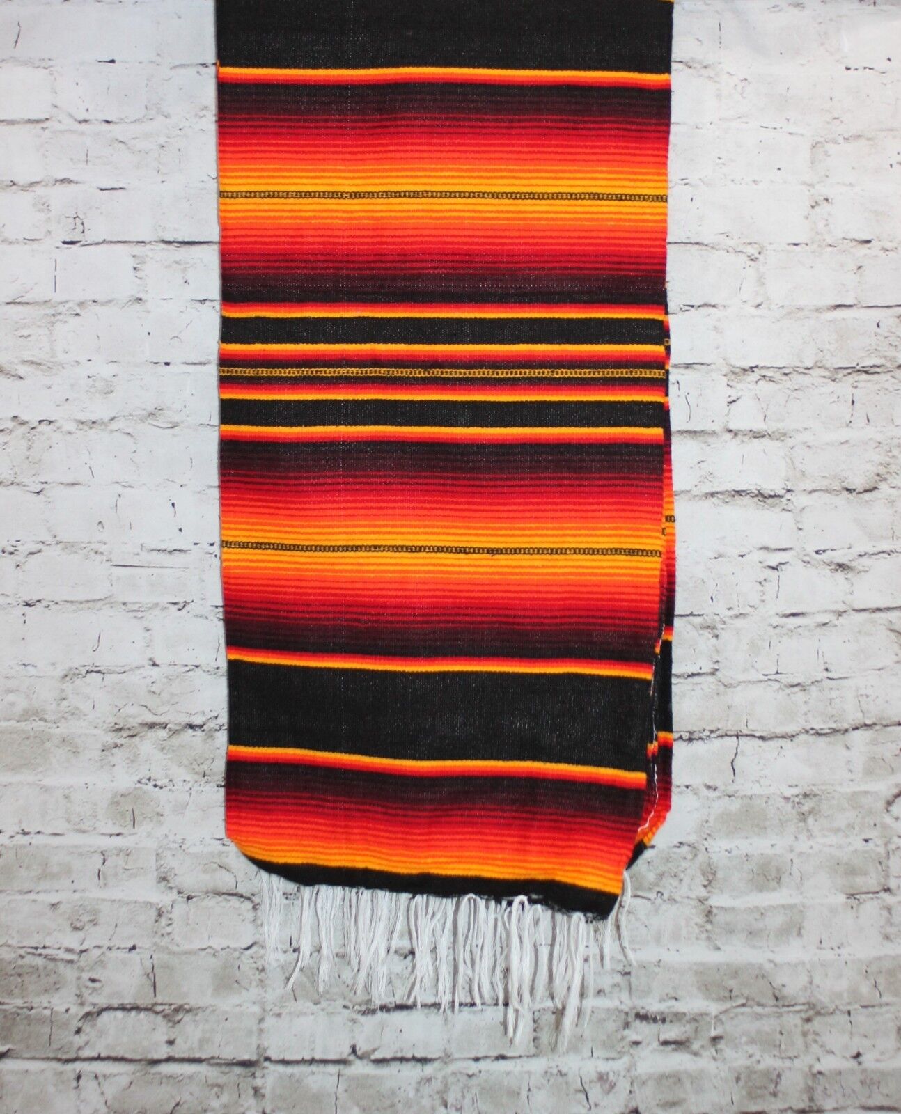 Fire Sarape Serape Mexican Blanket Saltillo Southwestern 5' x 7' Yoga Throw