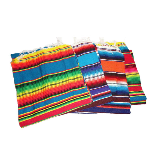 Sarape Serape Mexican Blanket, Saltillo Southwestern 55 x 22 Inches