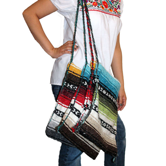 Beach Shoulder Mexican Hippie Baja Bag, Handbag, Blanket Purse Assorted Colors